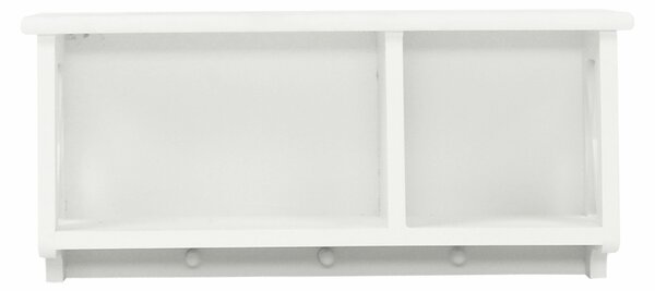 Raft RAFAELLO, alb, lemn, 55x17x25 cm