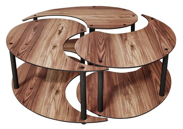 Set de 3 măsuțe de cafea Yanov (nuc). Promo -14%. 1153770