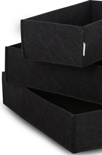 Set organizator de birou din fetru (3 bucati) HMY-6271 Negru 32x21x7.5 cm
