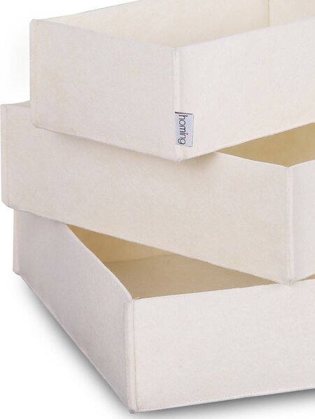 Set organizator de birou din fetru (3 bucati) HMY-6271 Crem 32x21x7.5 cm