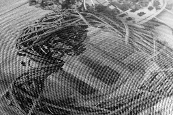 Tablou cu o atingere vintage în design alb-negru