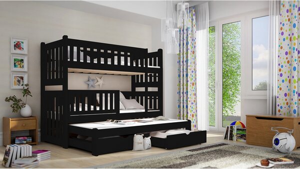 Pat Swen supraetajat extensibil - 90x180 / negru