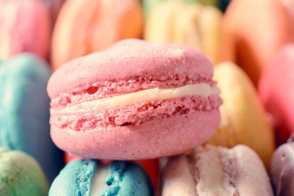 Tablou macarons colorate