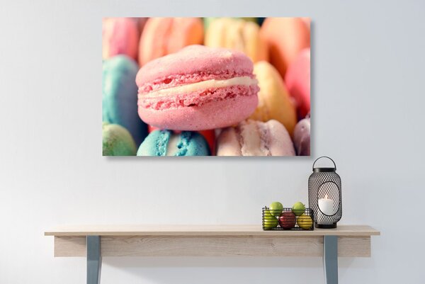 Tablou macarons colorate