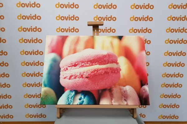 Tablou macarons colorate