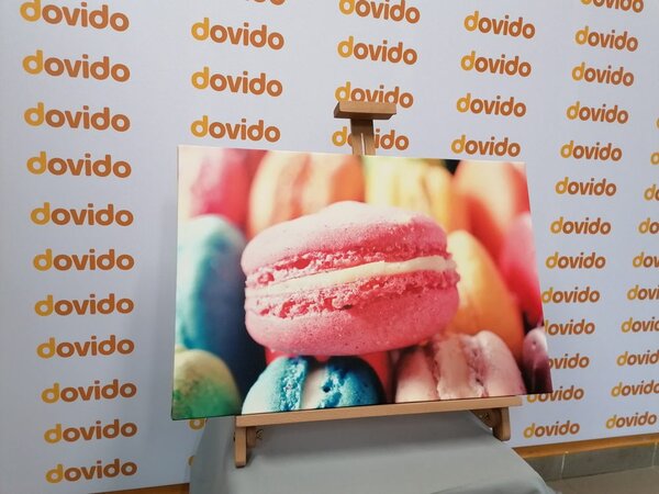Tablou macarons colorate