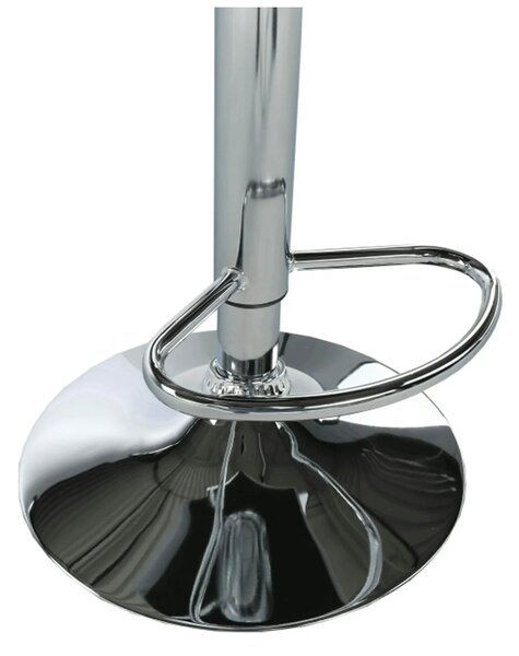 Scaun bar KANDY NEW, gri/crom, piele ecologica/metal, 40x41x87/107 cm