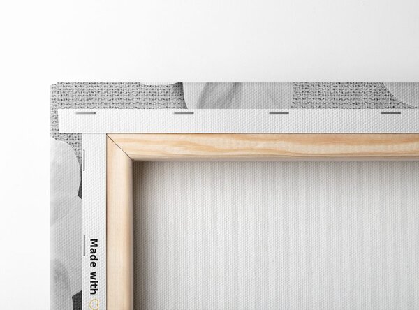 Tablou orhidee pe o pânză în design alb-negru