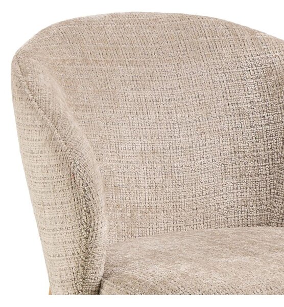 Scaun de dining Darlene bej, picioare stejar natural