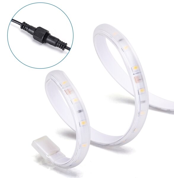 Bandă LED solară dimabilă Aigostar LED/10W/3,2V 10 m 6500K IP65 + telecomandă