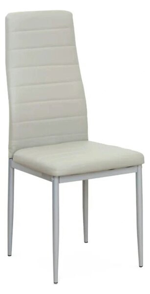 Scaun COLETA NOVA, gri, piele ecologica/metal, 41x49x96 cm