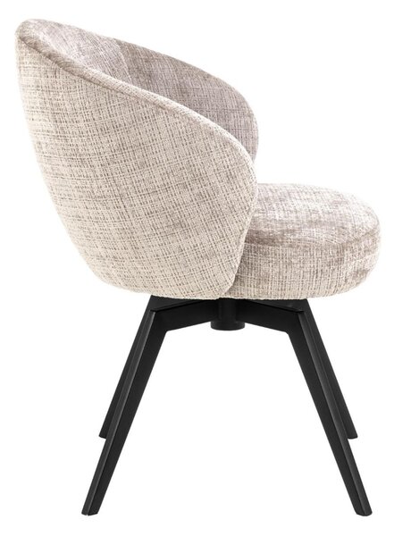 Scaun de dining pivotant Darlene, bej