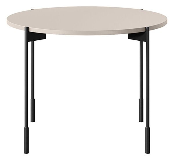 Măsuță cafea rotundă Sonatia cu soclu metalică 60 cm - cașmir