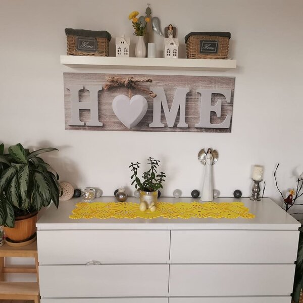 Tablou cu inscripție Home în design vintage