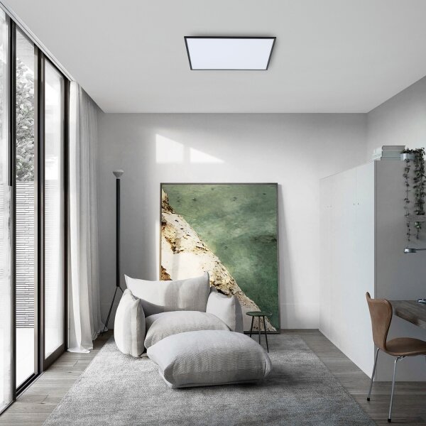 Brilagi - Corp de iluminat LED dimabil SLIMFRAME LED/58W/230V 60x60 cm negru + telecomandă