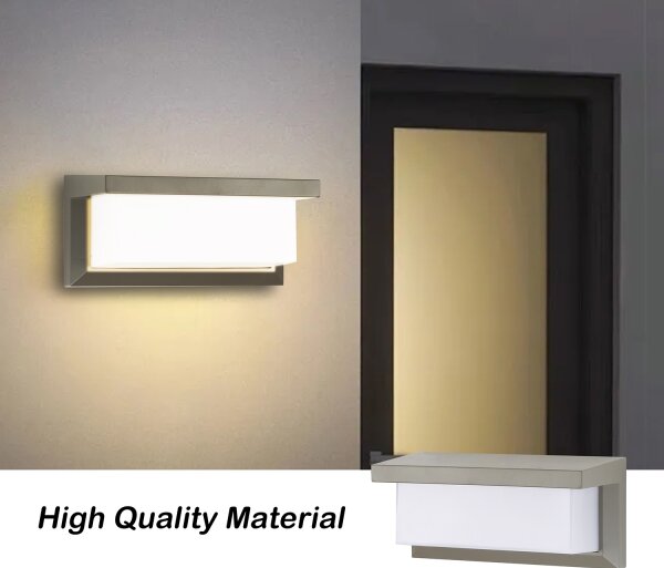 Aplică LED de exterior cu senzor Brilagi BRICKY LED/12W/230V gri IP54