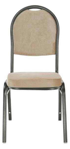 Scaun JEFF 2 NEW, stofa/metal, bej, 44x50x91 cm