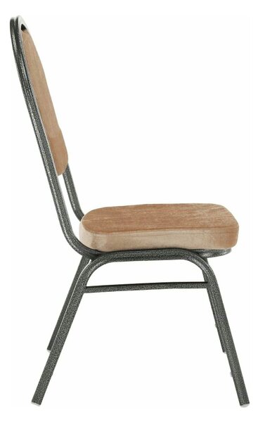 Scaun JEFF 2 NEW, stofa/metal, bej, 44x50x91 cm