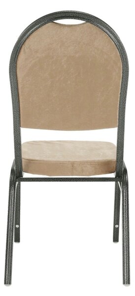 Scaun JEFF 2 NEW, stofa/metal, bej, 44x50x91 cm