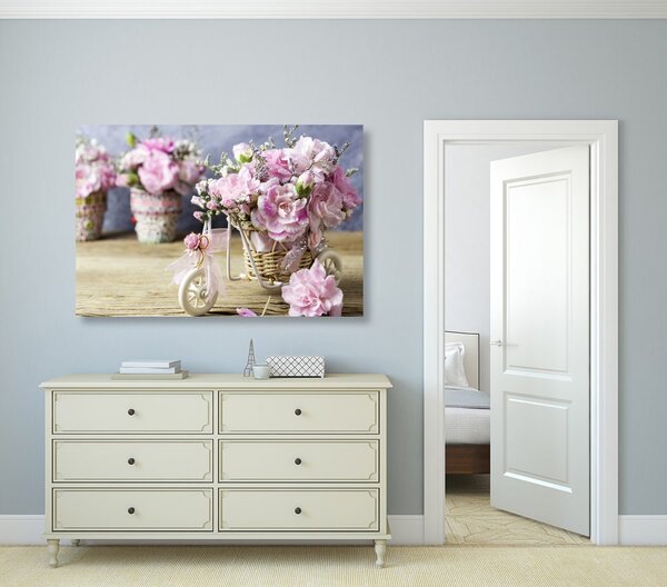 Tablou garoafă roz romantică într-o atingere vintage