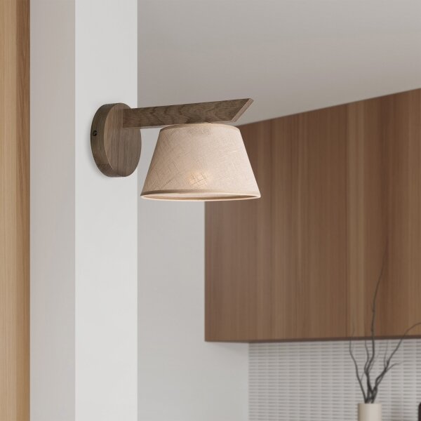 Aplică LED Brilagi ANTHONY 1xE14/40W/230V stejar nuc/bej
