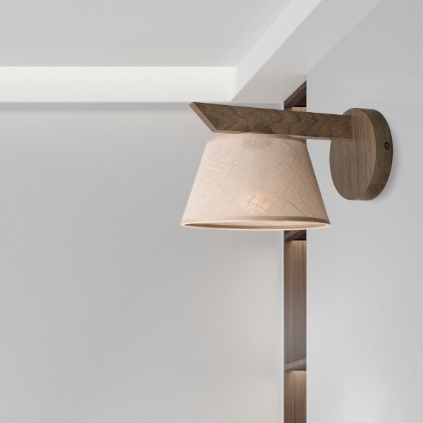 Aplică LED Brilagi ANTHONY 1xE14/40W/230V stejar nuc/bej