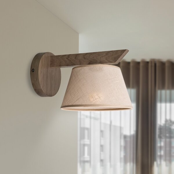 Aplică LED Brilagi ANTHONY 1xE14/40W/230V stejar nuc/bej