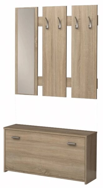 Set hol 03 NEW, stejar sonoma, PAL melaminat, format din cuier cu ogli