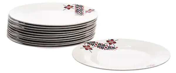 Set 12 farfurii pentru desert Etno, Vanora, Ø19 cm, portelan