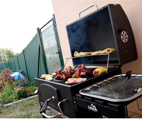 Grătar pe cărbuni cu grill din fontă Cattara Royal