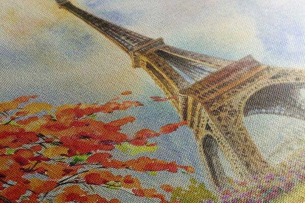 Tablou Turnului Eiffel în culori pastelate