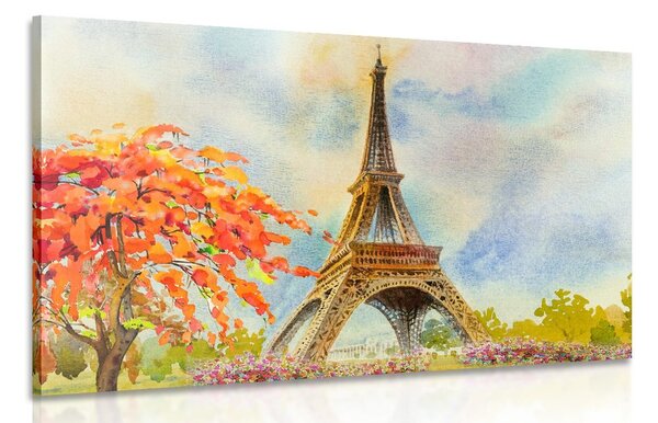 Tablou Turnului Eiffel în culori pastelate