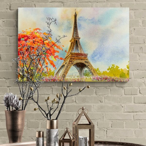 Tablou Turnului Eiffel în culori pastelate