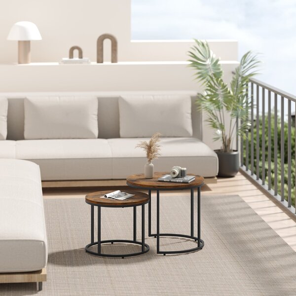 Set de mese de cafea TAYLOR, rustic maro