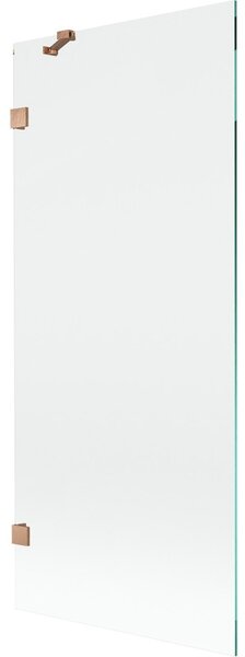 Mexen, Paravan de baie Mexen Lunar cu 1 aripă 80 x 150 cm, transparent, cupru periat - 897-080-000-65-00