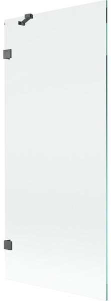 Mexen, Paravan de baie Mexen Lunar cu 1 aripă 80 x 150 cm, transparent, gri bronz periat - 897-080-000-66-00
