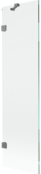 Mexen, Paravan de baie Mexen Lunar cu 1 aripă 50 x 150 cm, transparent, gri închis - 897-050-000-95-00