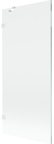Mexen, Paravan de baie Mexen Lunar cu 1 aripă 80 x 150 cm, transparent, alb - 897-080-000-20-00