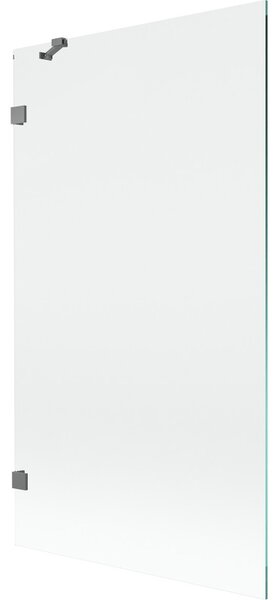 Mexen, Paravan de baie Mexen Lunar cu 1 aripă 100 x 150 cm, transparent, gri închis - 897-100-000-95-00