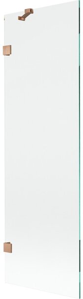 Mexen, Paravan de baie Mexen Lunar cu 1 aripă 60 x 150 cm, transparent, cupru periat - 897-060-000-65-00