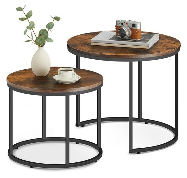 Set de mese de cafea TAYLOR, rustic maro