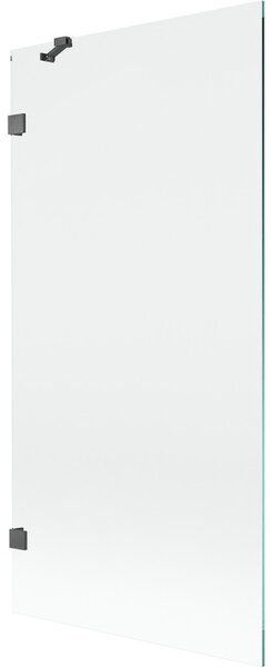Mexen, Paravan de baie Mexen Lunar cu 1 aripă 90 x 150 cm, transparent, gri bronz periat - 897-090-000-66-00