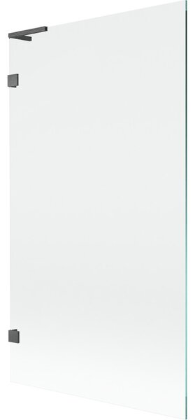 Mexen, Paravan de baie Mexen Lunar L cu 1 aripă 100 x 150 cm, transparent, gri bronz periat - 897L-100-000-66-00