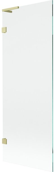 Mexen, Paravan de baie Mexen Lunar L cu 1 aripă 70 x 150 cm, transparent, auriu periat - 897L-070-000-55-00