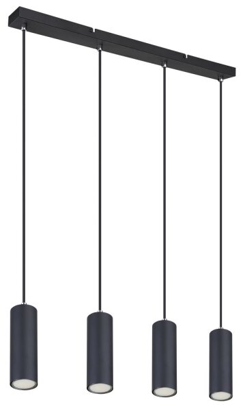 Lustră pe cablu ROBBY 4xGU10/35W/230V neagră Globo 57911-4HB
