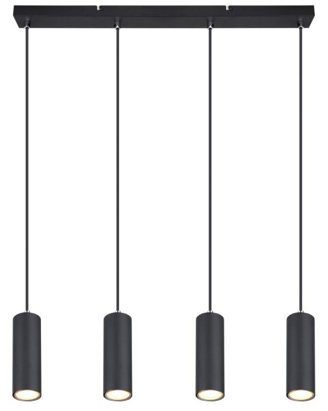 Lustră pe cablu ROBBY 4xGU10/35W/230V neagră Globo 57911-4HB