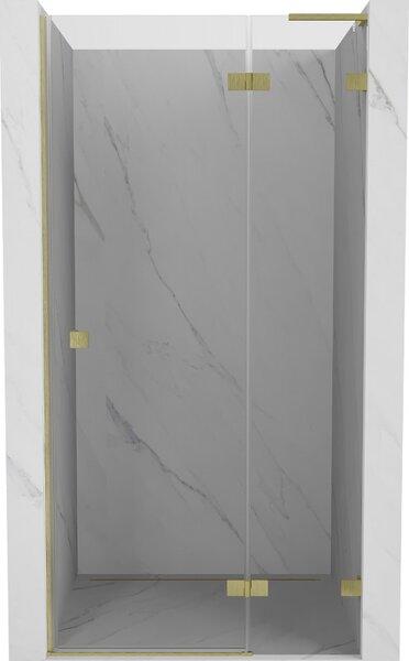 Mexen, Ușă de duș cu balamale Mexen Lunar L, dreapta, 115 cm, transparentă, auriu periat - 834L-115-000-55-00-P