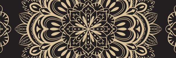 Tablou Mandala de aur cu un fundal negru