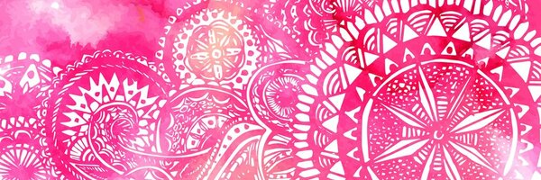 Tablou Mandala acuarel roz