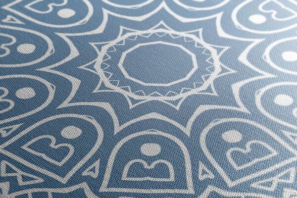 Tablou Mandala meditativă pe un fundal albastru